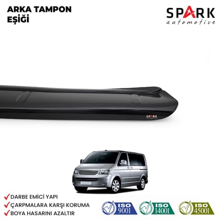 Volkswagen Transporter T5 2009-2014 Yıl Aralığı Uyumlu Arka Tampon Eşiği Parlak