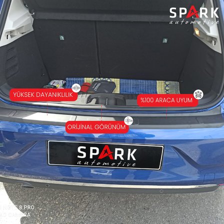 Renault Clio 5 2020- Yılı ve Sonrası Uyumlu Arka Tampon Eşiği Mat