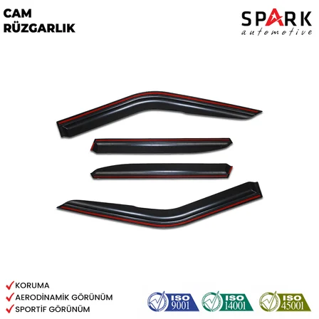 Fiat Doblo 2015-2022 Yıl Aralığı Uyumlu Cam Rüzgarlığı 4 Parça