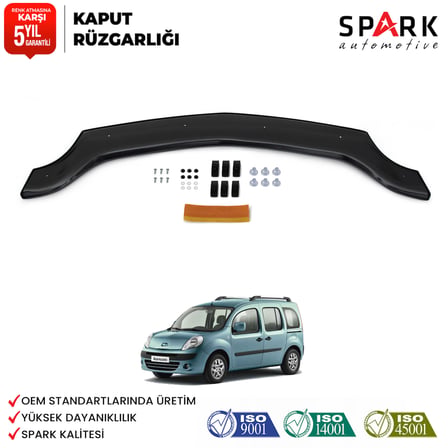 Renault Kangoo 2008-2013 Yıl Aralığı Uyumlu Kaput Rüzgarlığı 3mm