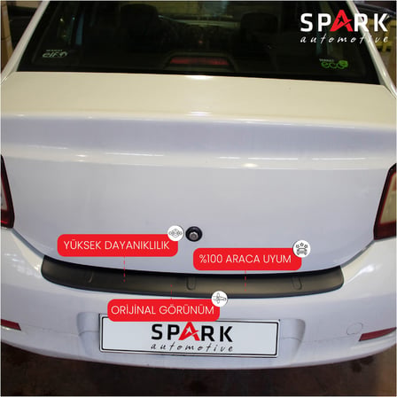 Renault Symbol 2013- Yılı ve Sonrası Uyumlu Arka Tampon Eşiği Mat
