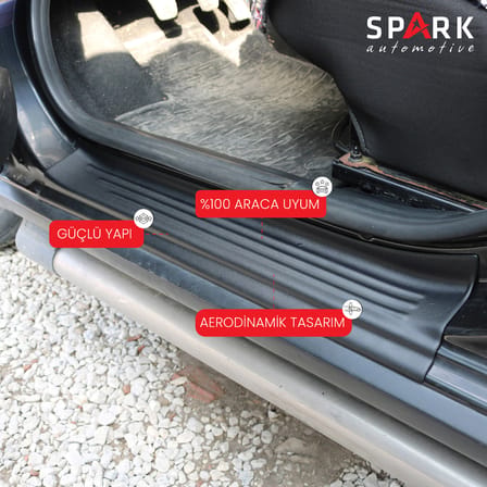 Dacia Sandero 2012-2020 Yıl Aralığı Uyumlu Kapı Eşiği 4 Parça