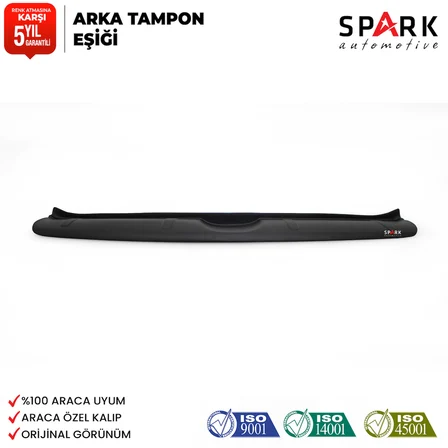 Renault Symbol 2009-2013 Yıl Aralığı Uyumlu Arka Tampon Eşiği Mat