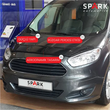 Ford Courier 2018-2023 Yıl Aralığı Uyumlu Kaput Rüzgarlığı 4mm