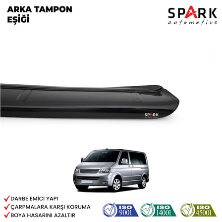 Volkswagen Transporter T5 2003-2009 Yıl Aralığı Uyumlu Arka Tampon Eşiği Parlak