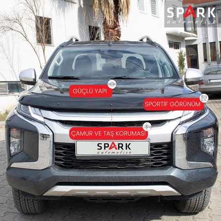 Mitsubishi L200 2019- Yılı ve Sonrası Uyumlu Kaput Rüzgarlığı 4mm