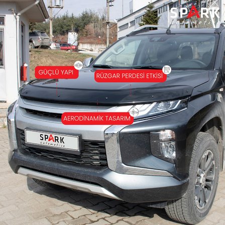 Mitsubishi L200 2019- Yılı ve Sonrası Uyumlu Kaput Rüzgarlığı 4mm