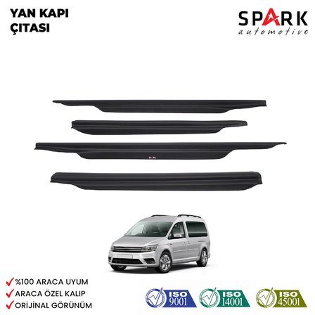 Volkswagen Caddy 2015-2020 Yıl Aralığı Uyumlu Yan Kapı Çıtası 4 Parça