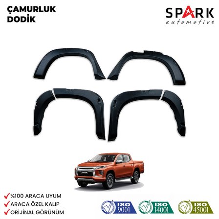 Mitsubishi L200 2019- Yılı ve Sonrası Uyumlu Çamurluk Dodik 8 Parça
