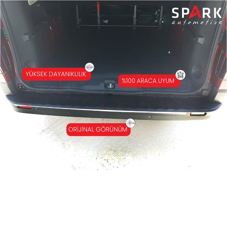 Renault Trafic 2014-2019 Yıl Aralığı Uyumlu Arka Tampon Eşiği Mat