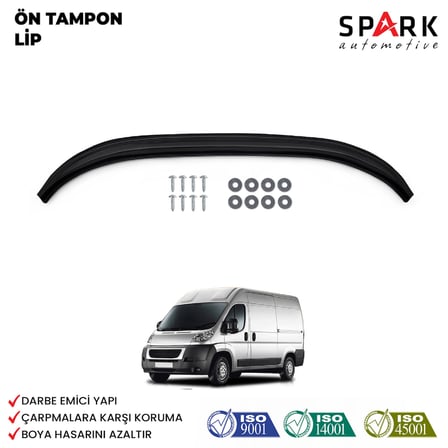 Peugeot Boxer 2006-2014 Yıl Aralığı Uyumlu Ön Tampon Lip Siyah