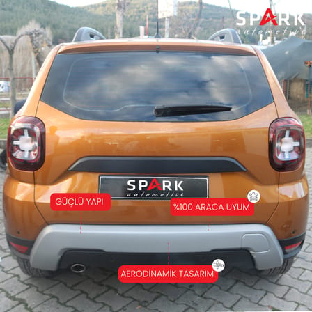 Dacia Duster 2018-2024 Yıl Aralığı Uyumlu Arka Tampon U Difüzör