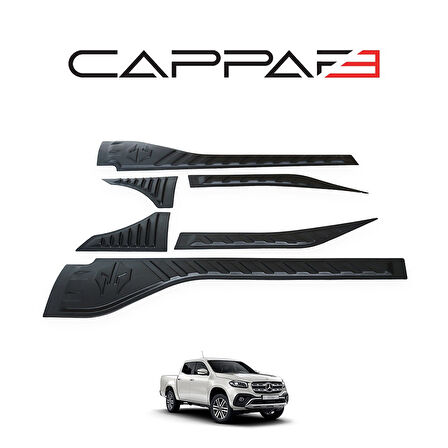 Mercedes X-Class 2017- Yılı ve Sonrası Uyumlu Yarasa Kapı Kaplama 6 Parça