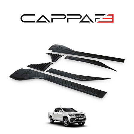 Mercedes X-Class 2017- Yılı ve Sonrası Uyumlu Yarasa Kapı Kaplama 6 Parça