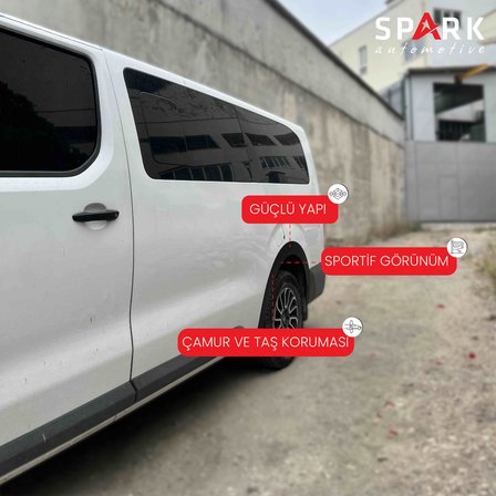Citroen Jumpy 2017- Yılı ve Sonrası Uyumlu Çamurluk Dodik 8 Parça