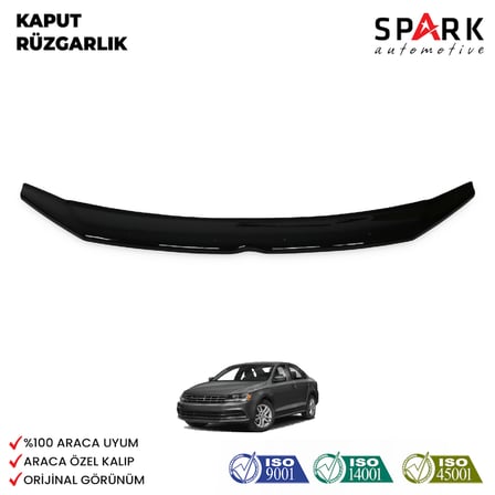 Volkswagen Jetta 2011-2019 Yıl Aralığı Uyumlu Kaput Rüzgarlığı 4mm