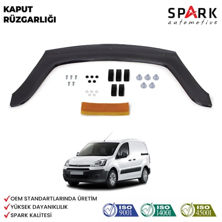 Citroen Berlingo 2009-2018 Yılı Arası Uyumlu Kaput Rüzgarlığı 4mm