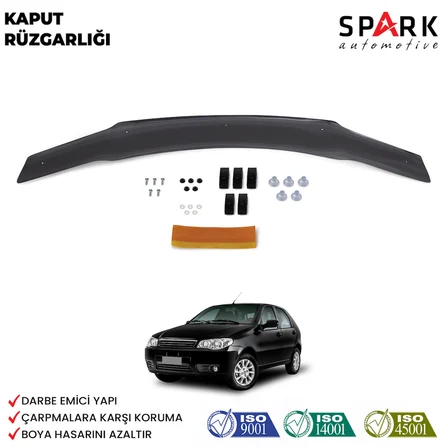 Fiat Palio 2006-2012 Yıl Aralığı Uyumlu Kaput Rüzgarlığı 4mm