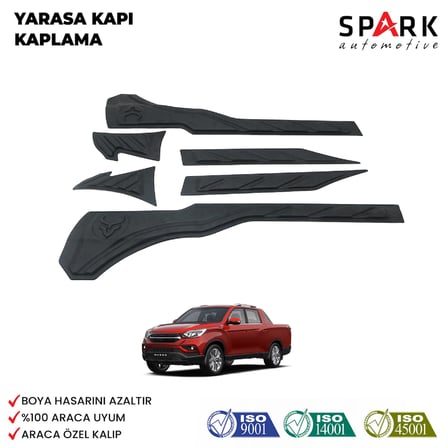 Ssangyong Musso 2018-2021 Yıl Aralığı Uyumlu Yarasa Kapı Kaplama 6 Parça