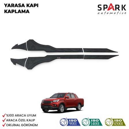 Ssangyong Musso 2018-2021 Yıl Aralığı Uyumlu Yarasa Kapı Kaplama 6 Parça