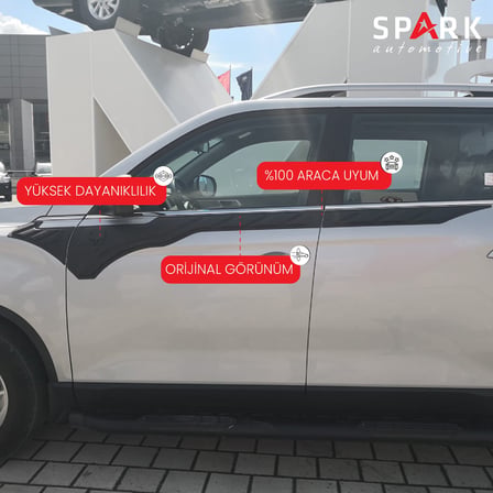 Ssangyong Musso 2018-2021 Yıl Aralığı Uyumlu Yarasa Kapı Kaplama 6 Parça
