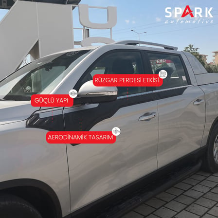 Ssangyong Musso 2018-2021 Yıl Aralığı Uyumlu Yarasa Kapı Kaplama 6 Parça