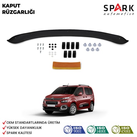Citroen Berlingo 2019- Yılı ve Sonrası Uyumlu Kaput Rüzgarlığı 4mm
