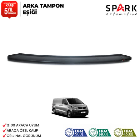 Peugeot Expert 2017 Yılı Ve Sonrası Uyumlu Arka Tampon Eşiği Mat
