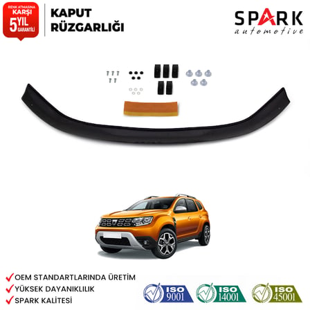 Dacia Duster 2018-2024 Yıl Aralığı Uyumlu Kaput Rüzgarlığı 4mm