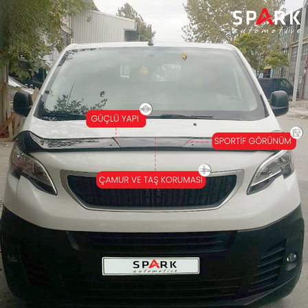 Peugeot Expert 2017 Yılı Ve Sonrası Uyumlu Ön Kaput Rüzgarlık 4mm