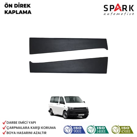 Volkswagen Transporter T6 2015-2020 Yıl Aralığı Uyumlu Ön Direk Kaplama 4 Parça