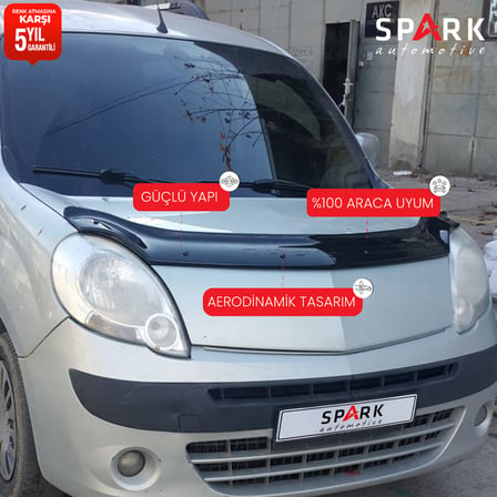 Renault Kangoo 2008-2013 Yıl Aralığı Uyumlu Kaput Rüzgarlığı 4mm