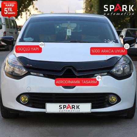 Renault Clio 4 2012-2020 Yıl Aralığı Uyumlu Kaput Rüzgarlığı 3mm