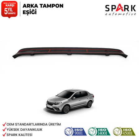 Renault Symbol 2013- Yılı ve Sonrası Uyumlu Arka Tampon Eşiği Parlak
