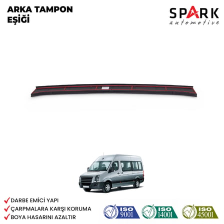 Volkswagen Crafter 2006-2012 Yıl Aralığı Uyumlu Arka Tampon Eşiği Mat