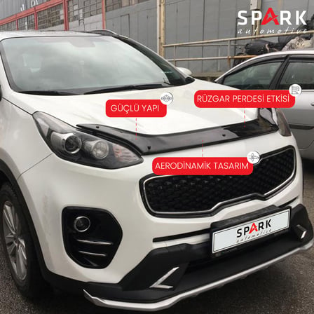 Kia Sportage 2016-2019 Yılları Arası Uyumlu Kaput Rüzgarlığı 4mm 