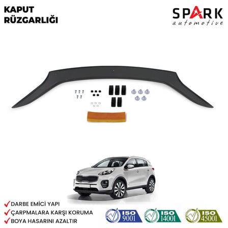 Kia Sportage 2016-2019 Yılları Arası Uyumlu Kaput Rüzgarlığı 4mm 