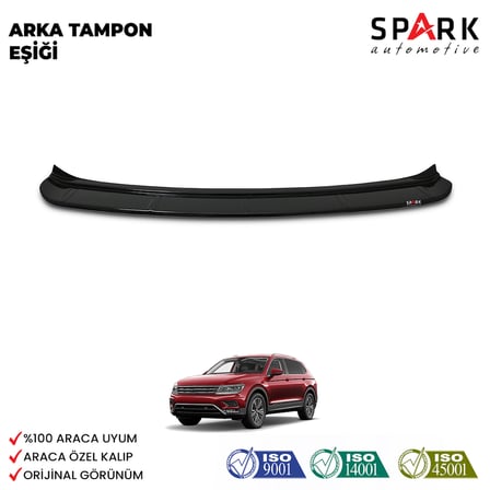Volkswagen Tiguan 2016- Yılı ve Sonrası Uyumlu Arka Tampon Eşiği Parlak