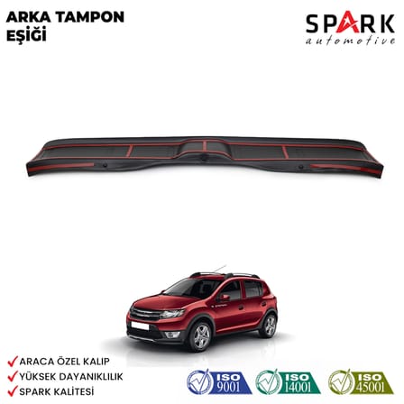 Dacia Sandero 2012-2020 Uyumlu Arka Tampon Eşiği Mat