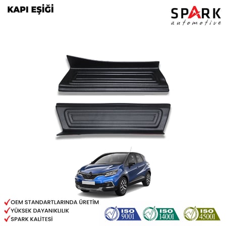 Renault Captur 2013-2019 Yıl Aralığı Uyumlu Kapı Eşiği 4 Parça