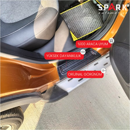 Renault Captur 2013-2019 Yıl Aralığı Uyumlu Kapı Eşiği 4 Parça