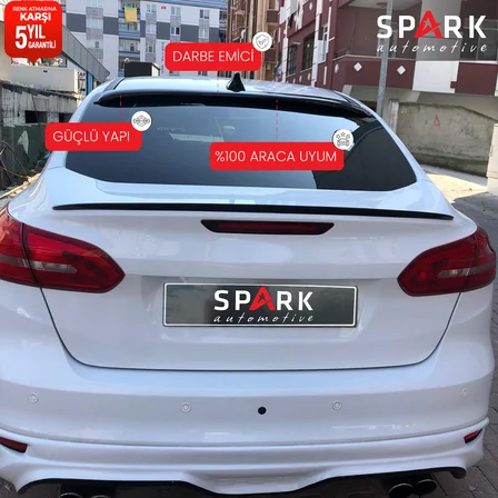 Ford Focus 2011-2018 Yıl Aralığı Uyumlu Arka Cam Spoyler 