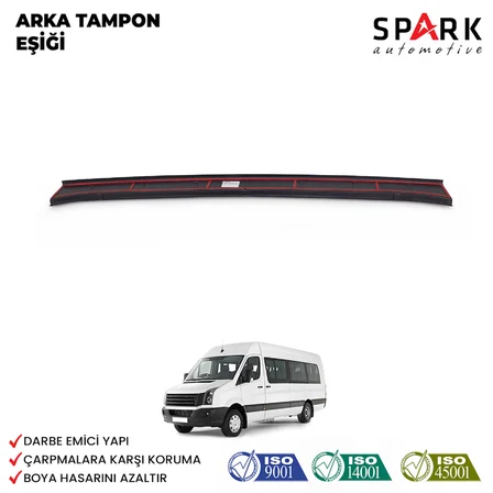 Volkswagen Crafter 2012-2017 Yıl Aralığı Uyumlu Arka Tampon Eşiği Mat