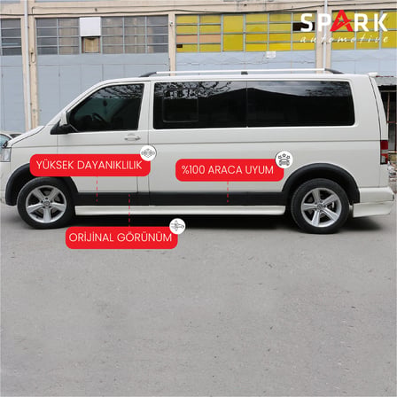 Volkswagen Transporter T5 2003-2009 Yıl Aralığı Uyumlu Uzun Şase Sağ Sürgü Dodik Seti 11 Parça