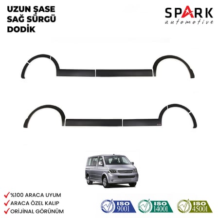 Volkswagen Transporter T5 2003-2009 Yıl Aralığı Uyumlu Uzun Şase Sağ Sürgü Dodik Seti 11 Parça