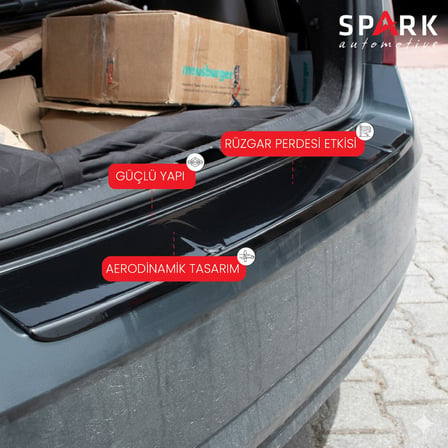 Skoda Octavia 2013 Yılı Ve Sonrası Uyumlu Arka Tampon Eşiği Parlak