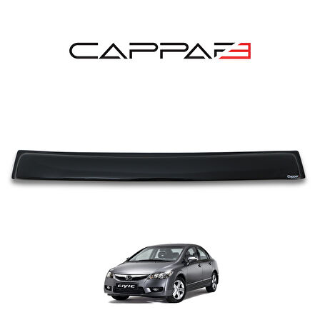 Honda Civic 2006-2012 Yıl Aralığı Uyumlu Arka Cam Üstü Spoyler İnce Model