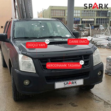 Isuzu D-Max 2006-2012 Yıl Aralığı Uyumlu Kaput Rüzgarlığı 4mm