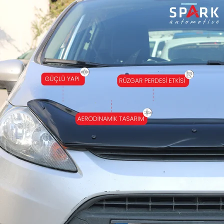 Ford Fiesta 2008-2013 Yıl Aralığı Uyumlu Kaput Rüzgarlığı 3mm