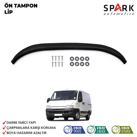 Peugeot Boxer 1994-2006 Yıl Aralığı Uyumlu Ön Tampon Lip Siyah